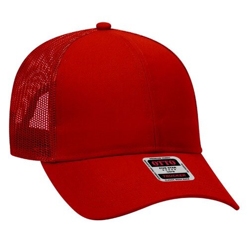 OTTO CAP 6 Panel Mid Profile Mesh Back Trucker Hat