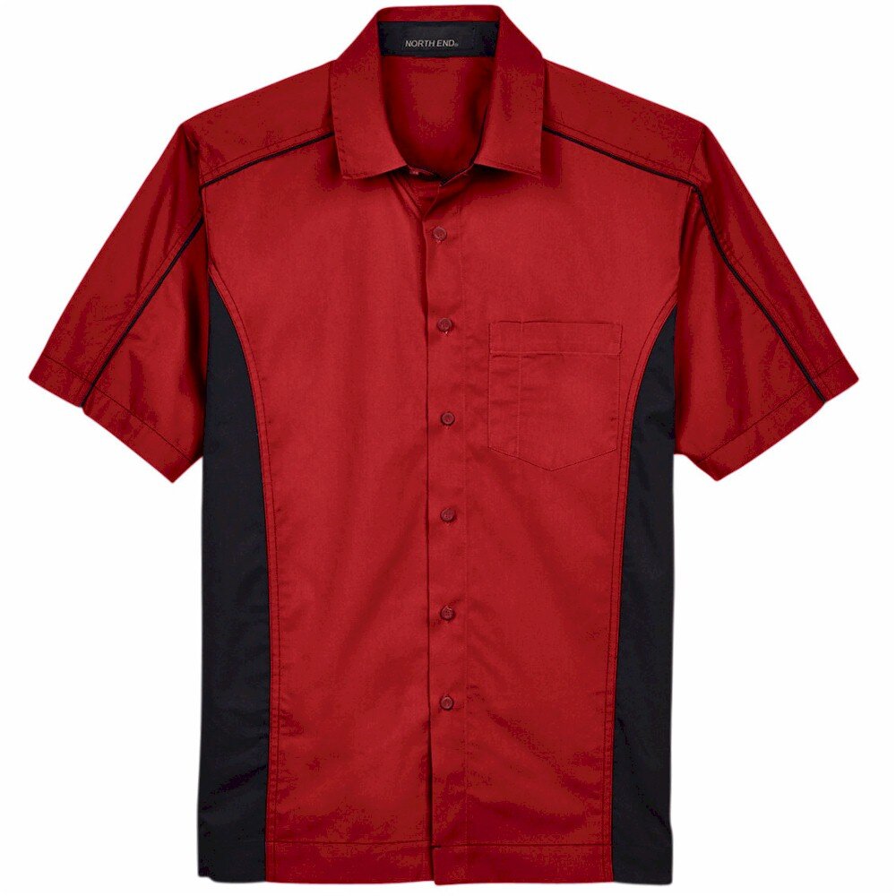 North End TALL Fuse Colorblock Twill Shirt