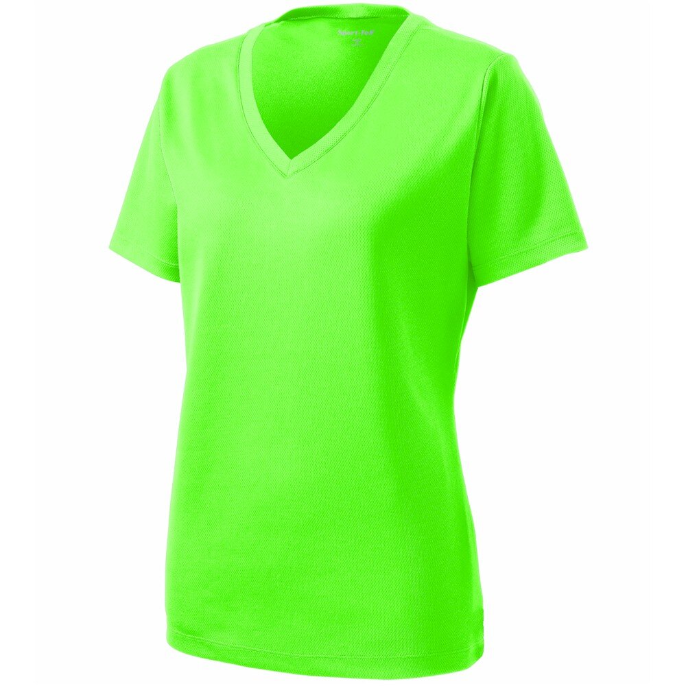 Sport-Tek LADIES' PosiCharge RacerMesh V-Neck Tee