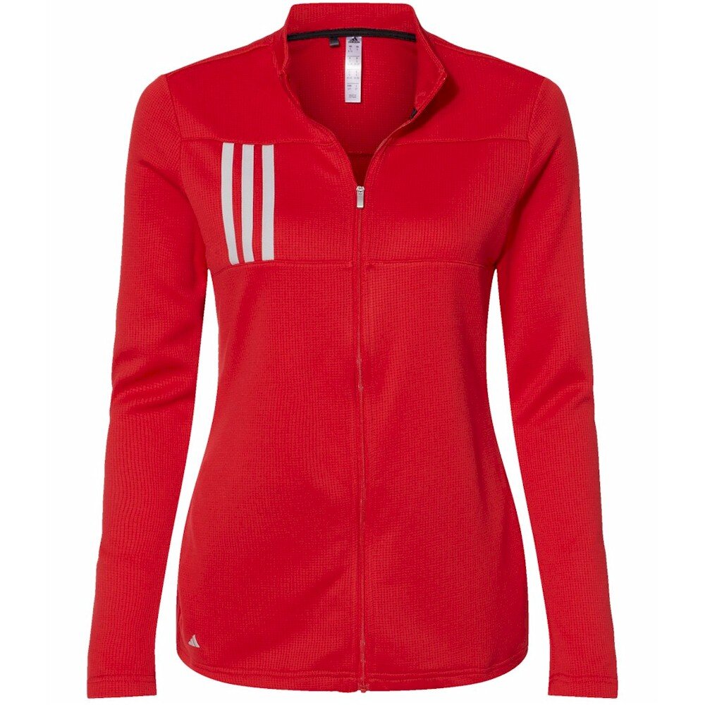 Adidas Ladies 3-Stripes Double Knit Full-Zip