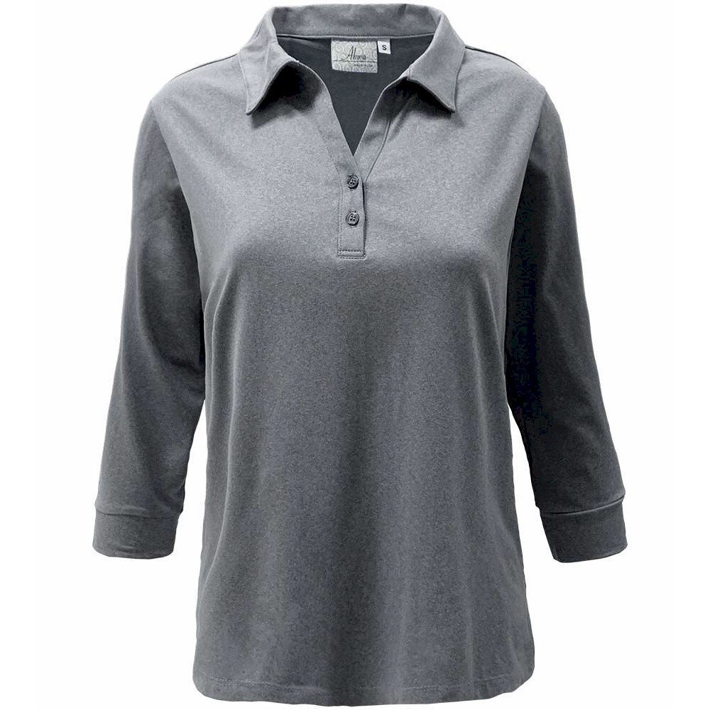 AKWA Ladies' Double Sueded Jersey 3/4 Sleeve Polo
