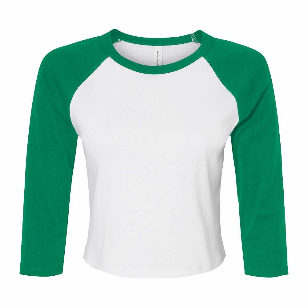 Bella Canvas Ladies Micro Rib 3/4 Raglan Baby Tee