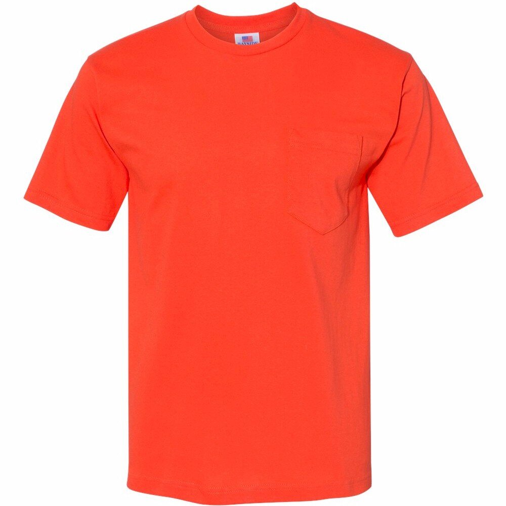 Bayside USA Made T-Shirt with a Pocket