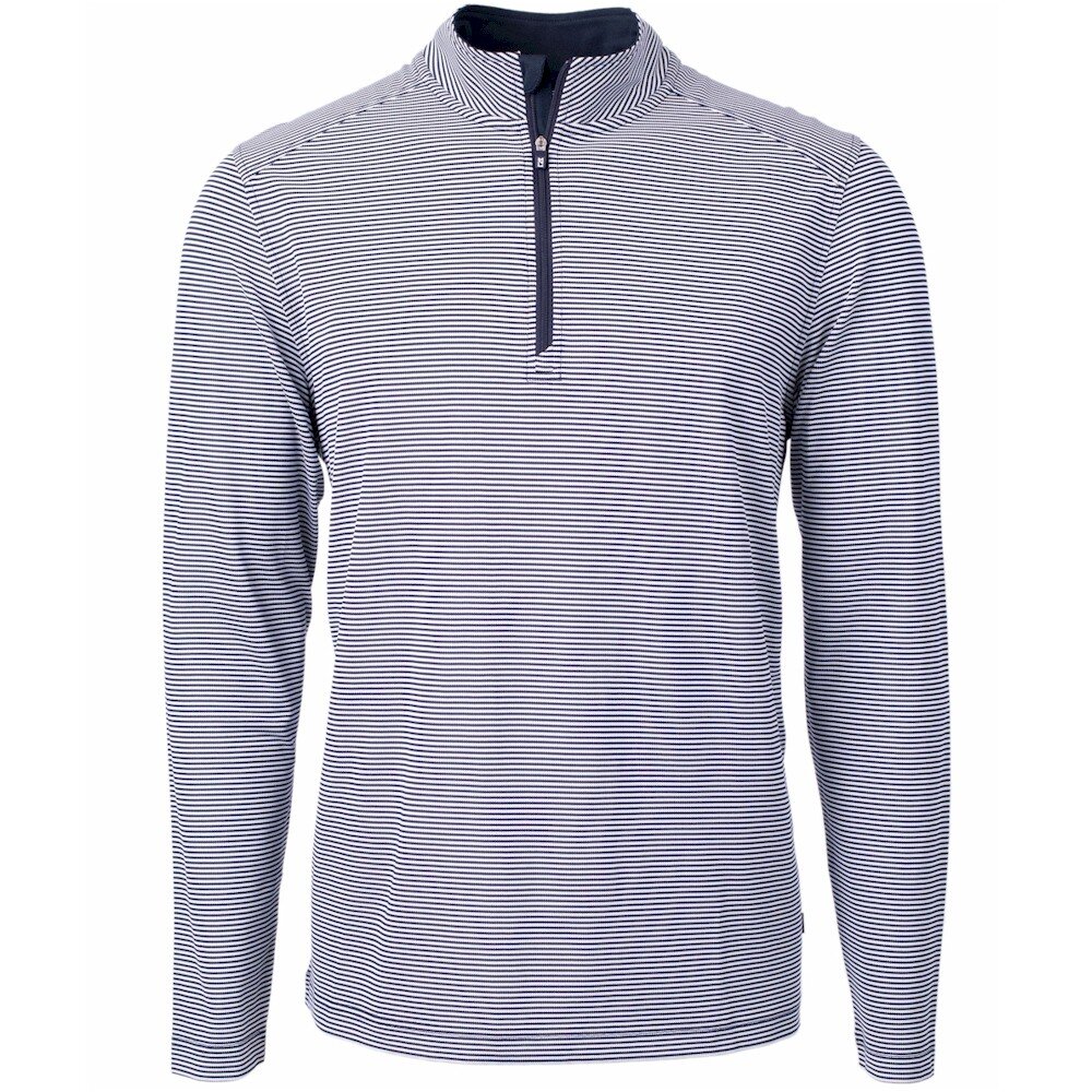 C&B Virtue Eco Pique MicroStripe Tall 1/4 Zip
