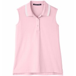 Devon & Jones | D&J Ladies'  Plaited Tipped Sleeveless Polo