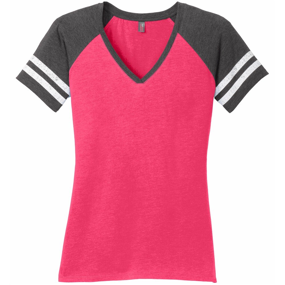 District Made® Ladies Game V-Neck Tee