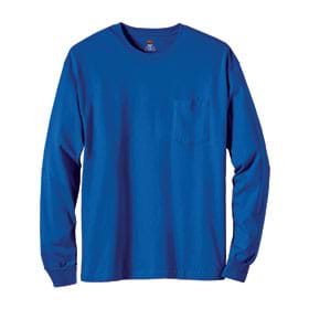 L/S Hanes 6.1oz. Pocket T-Shirt