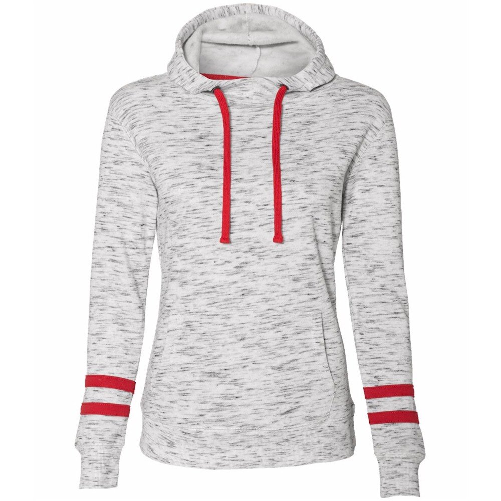 J America LADIES' Melange Fleece Scuba Hood