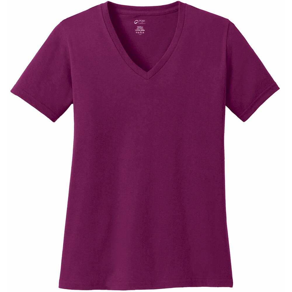 Port & Company LADIE' 5.4oz 100% Cotton V-Neck