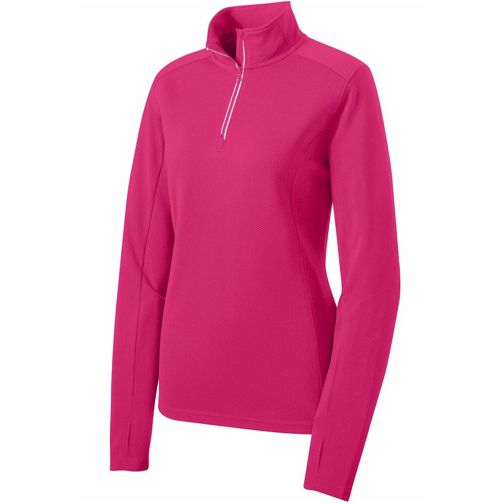 Sport-Tek® Ladies Wicking Textured 1/4-Zip
