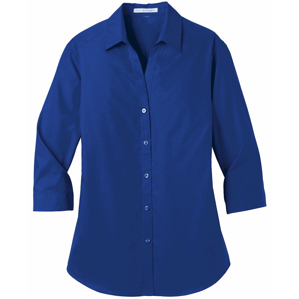 Port Authority® Ladies 3/4-Slv Carefree Poplin