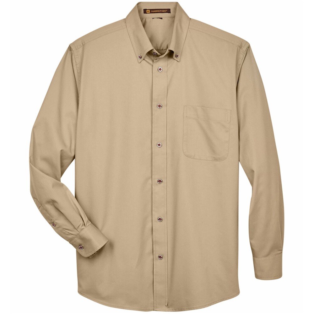 Harriton TALL L/S Easy Blend Twill Shirt
