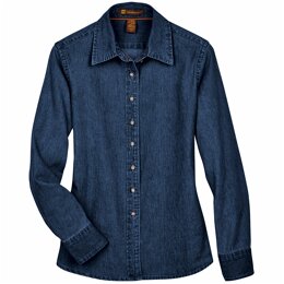 Harriton | Ladies' L/S Denim Shirt