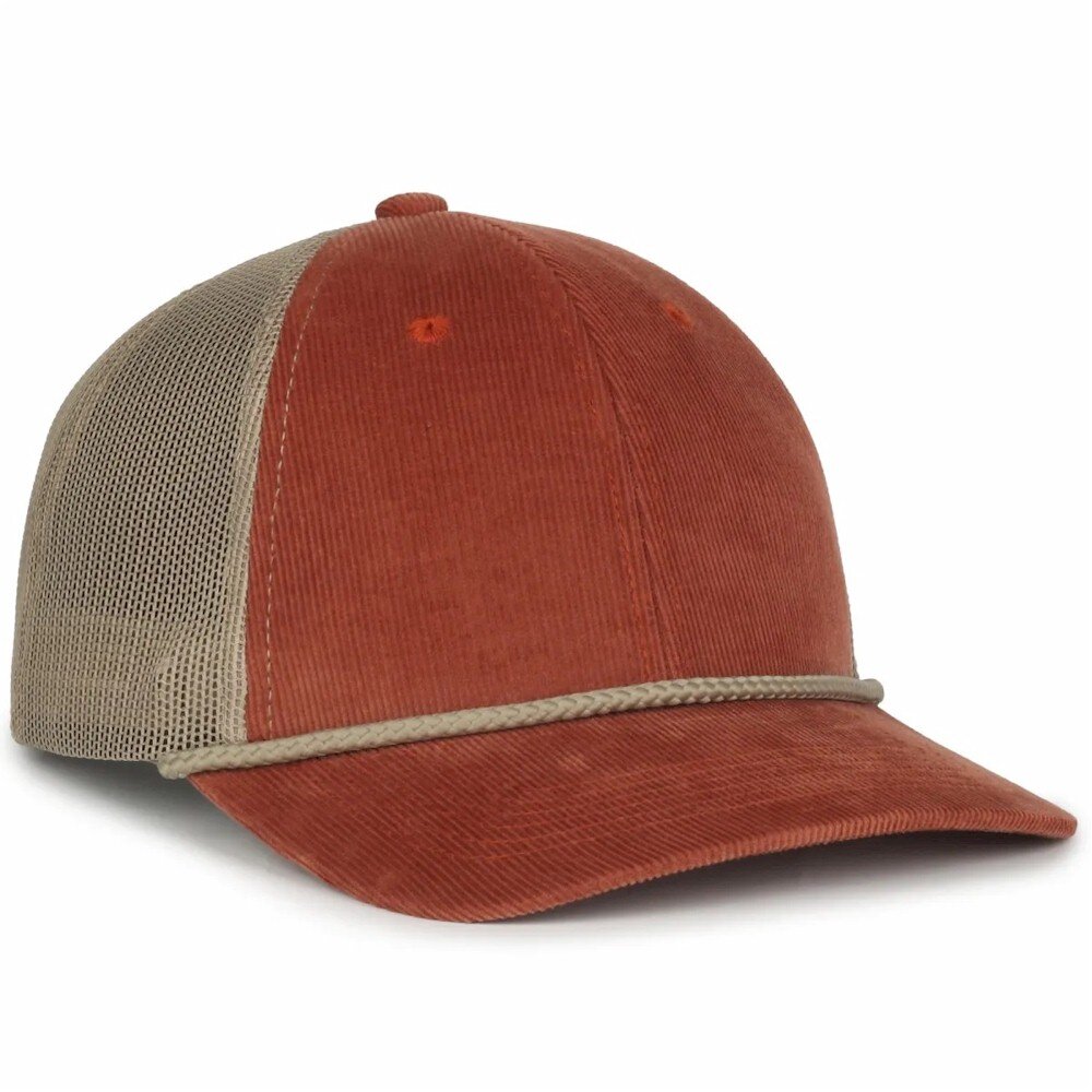 Outdoor Cap Corduroy Mesh Back Cap w/ Cord