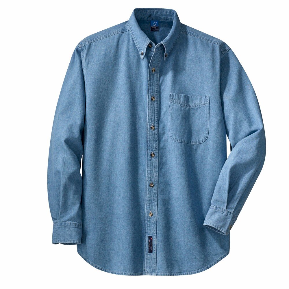 Custom embroidered denim shirts top