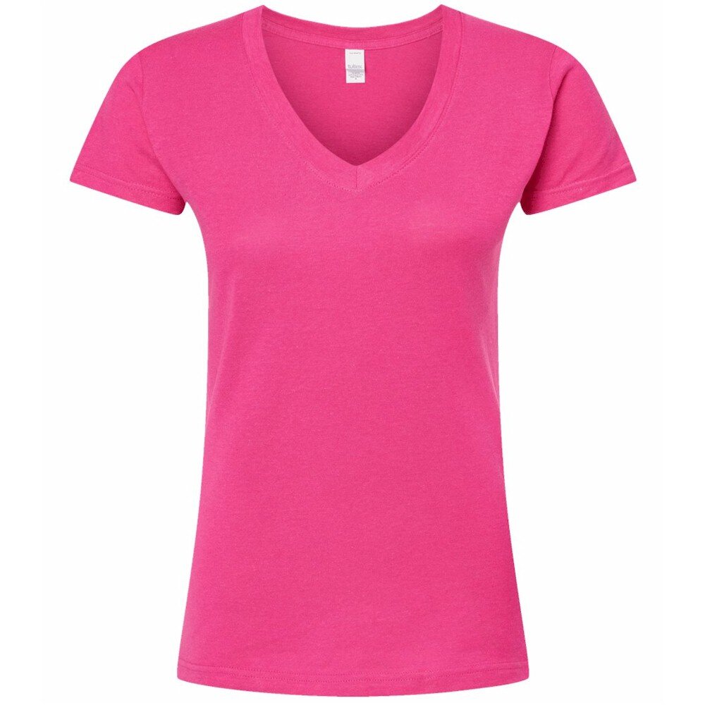 Tultex Ladie Slim Fit Fine Jersey V-Neck T-Shirt