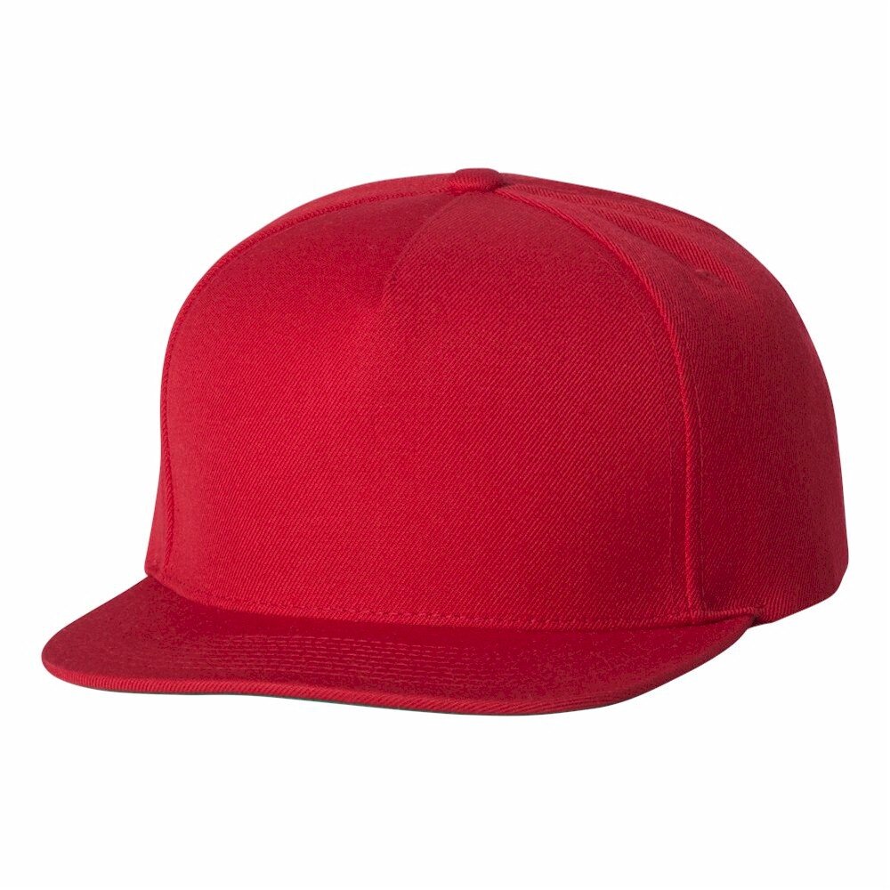 Yupoong Five Panel Wool Blend Snapback Cap
