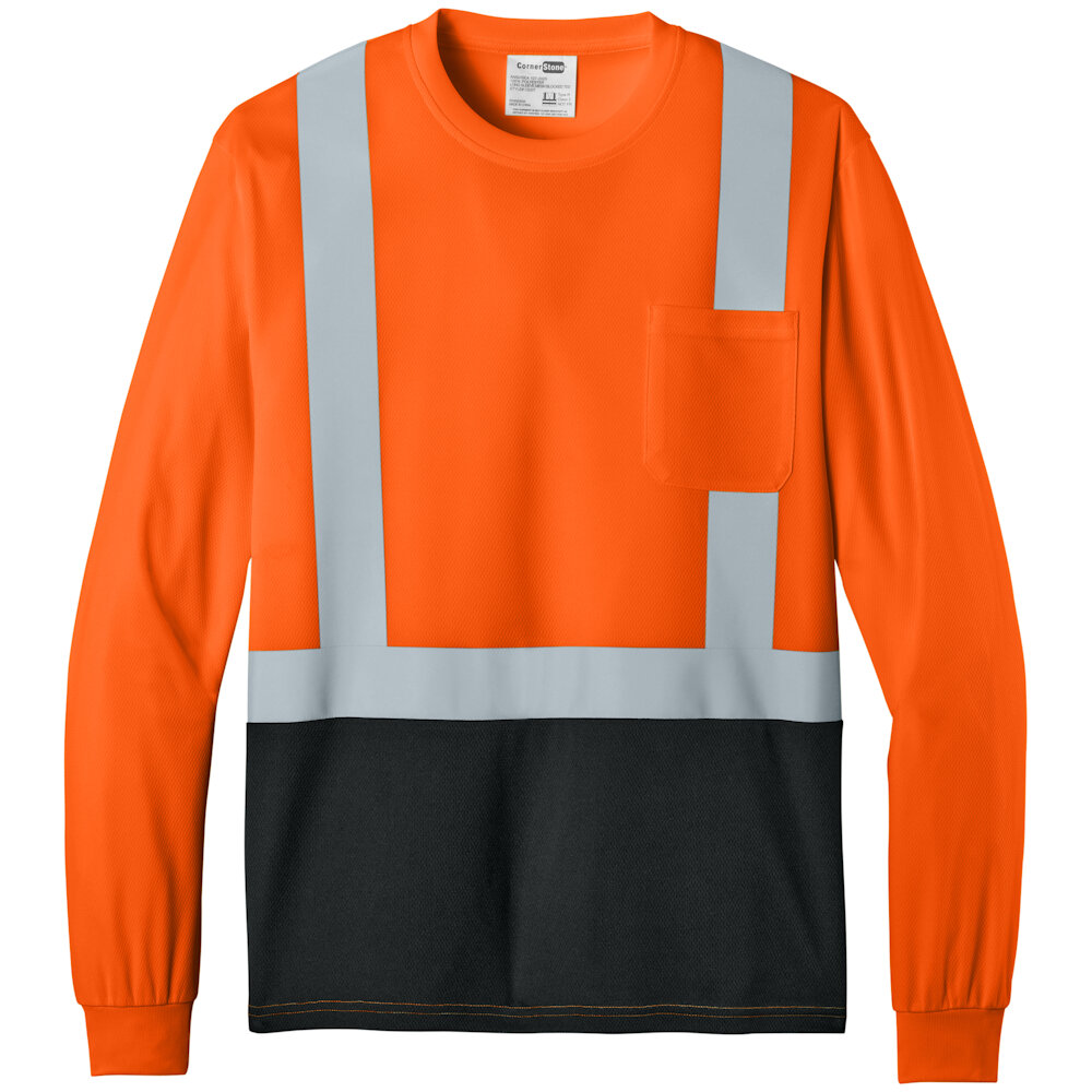 Corner Stone | CornerStone ANSI 107 Class 2 LS Mesh Blocked Tee