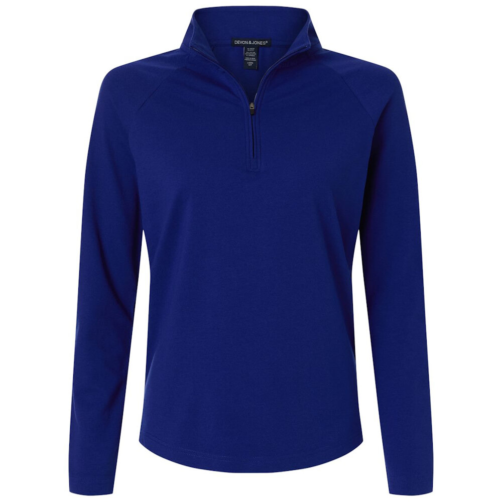 Devon & Jones | Devon&Jones Ladies Seaton Pebble Texture 1/4-Zip